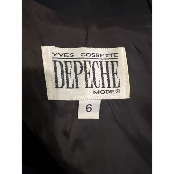 Yves Cossette Depeche Mode Black Sleeveless Dress Size 6 Classic - Picture 11 of 11